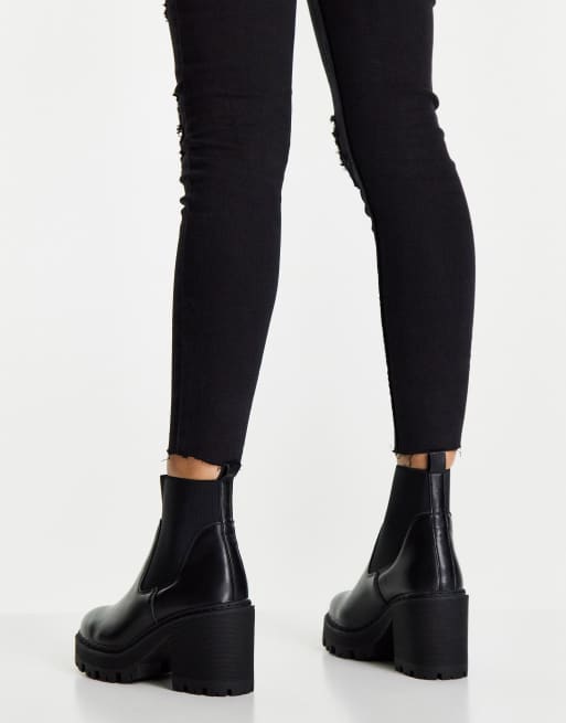 Truffle collection chunky outlet heeled chelsea boots