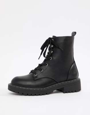 truffle collection chunky lace up canvas shoes