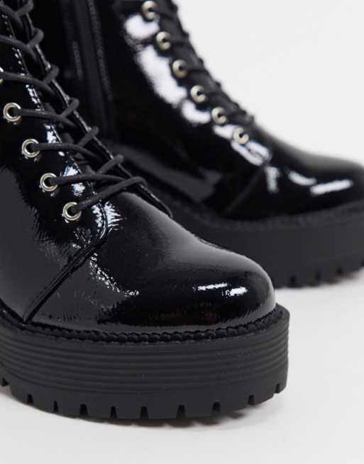 Black heeled outlet military boots