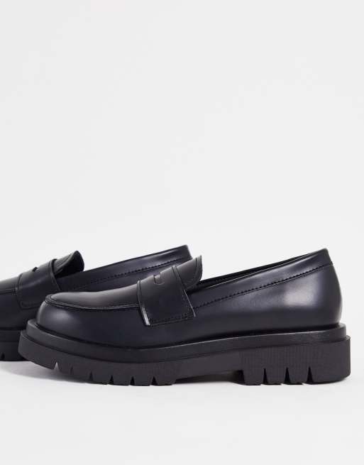 Truffle Collection chunky loafers in black | ASOS