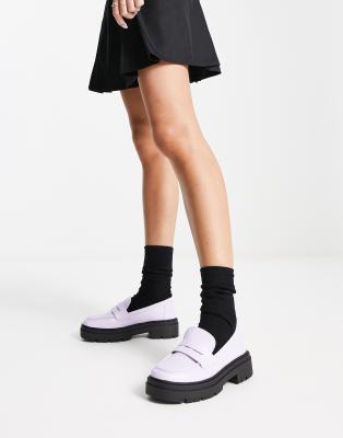 Truffle Collection chunky loafers in lilac - ASOS Price Checker