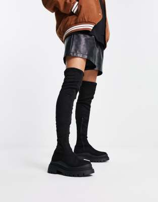  chunky over the knee boots 