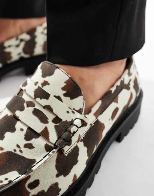 Truffle Collection - Chunky penny-loafers i ko-print, 2 af 4