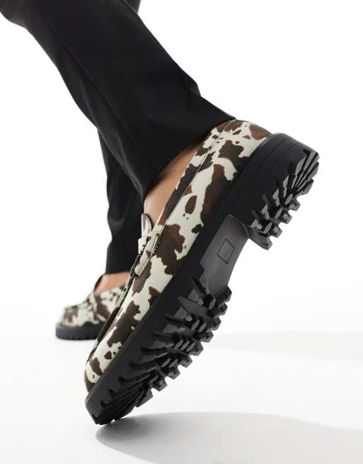 Truffle Collection - Chunky penny-loafers i ko-print, 3 af 4