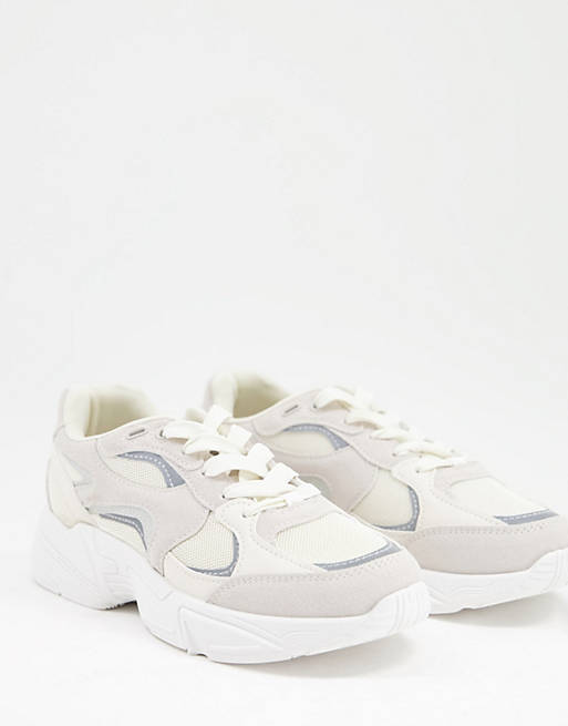 Truffle Collection chunky runner trainers in beige