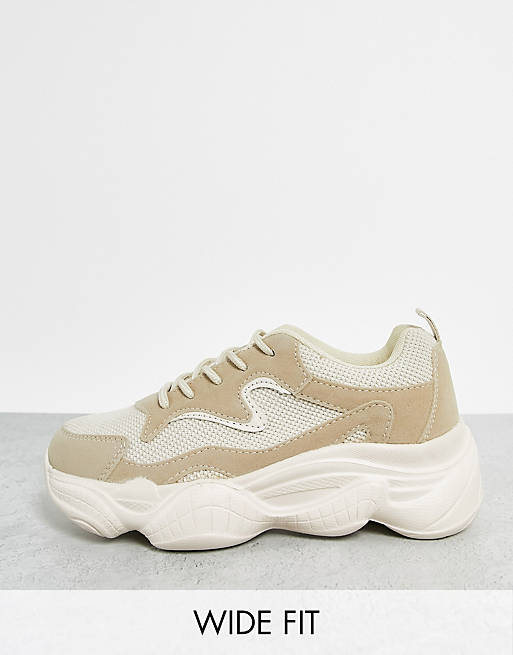 colore sabbia Truffle Collection Chunky sneakers a pianta larga Asos Donna Scarpe Sneakers Sneakers chunky 