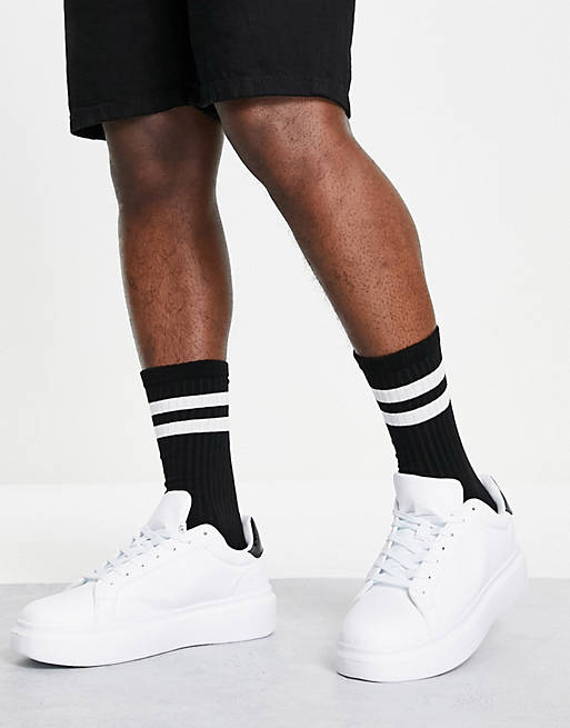 bianche/nere Chunky sneakers in stile minimal Asos Uomo Scarpe Sneakers Sneakers chunky 