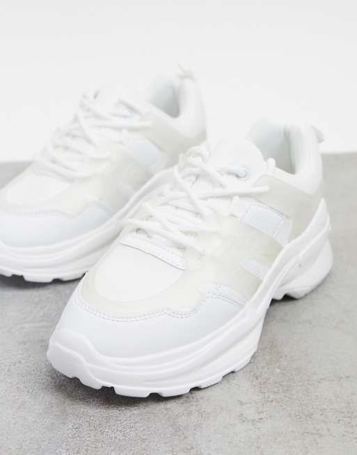 Truffle Collection chunky sneakers in white | ASOS