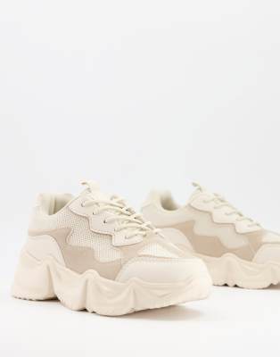 beige chunky sneakers womens