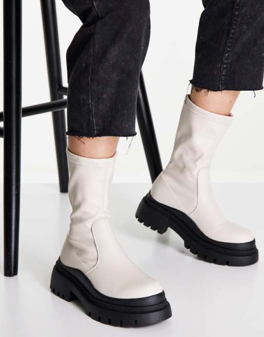 Asos hot sale cream boots