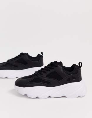 asos black chunky trainers