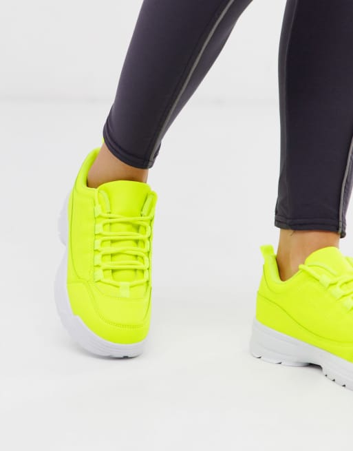 Neon clearance chunky trainers