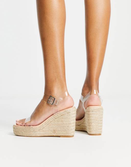 Clear store wedges espadrille