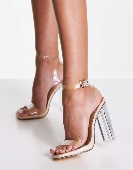 Asos clear heels sale