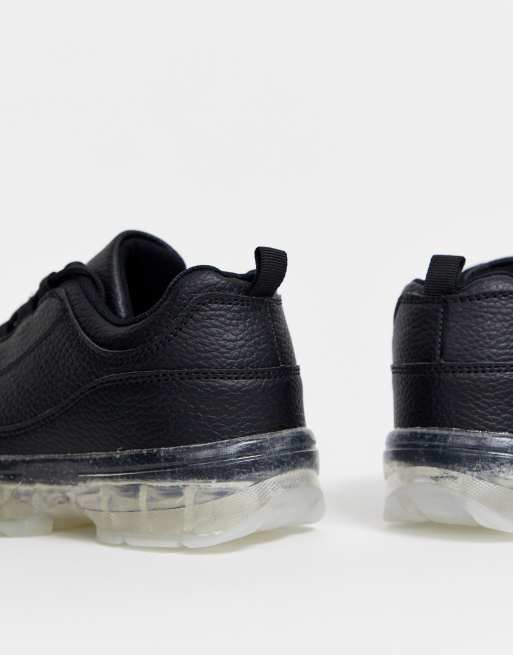 Black air max shop with clear sole