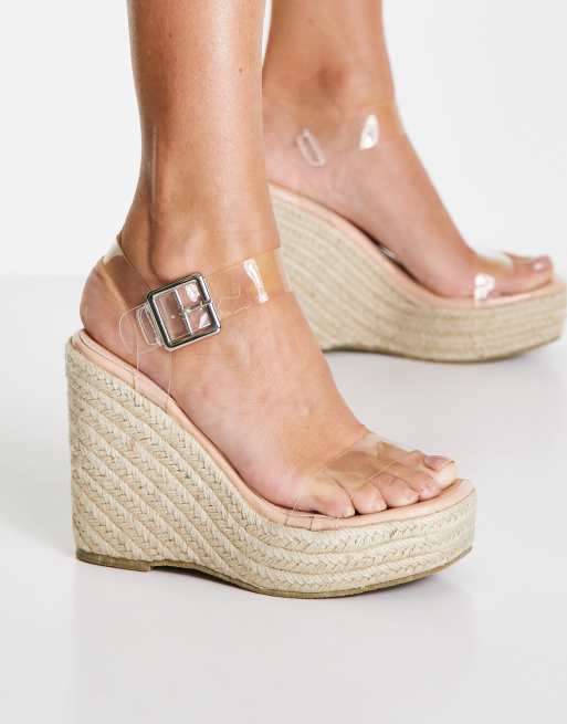 Steve madden wedges clear sales