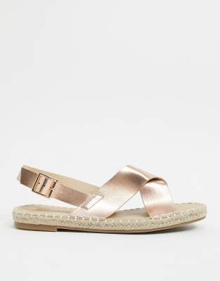 cross strap espadrille sandals