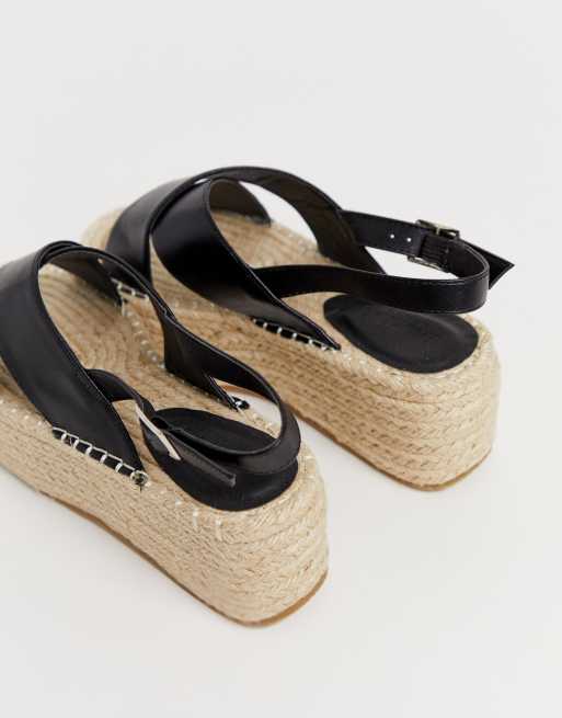 Truffle Collection cross strap flatform espadrille sandals, 4 of 4