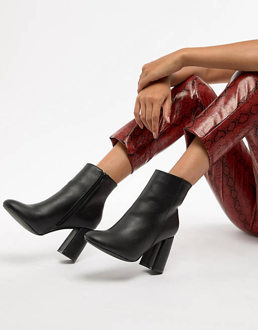 Truffle Collection Curved Heel Ankle Boots