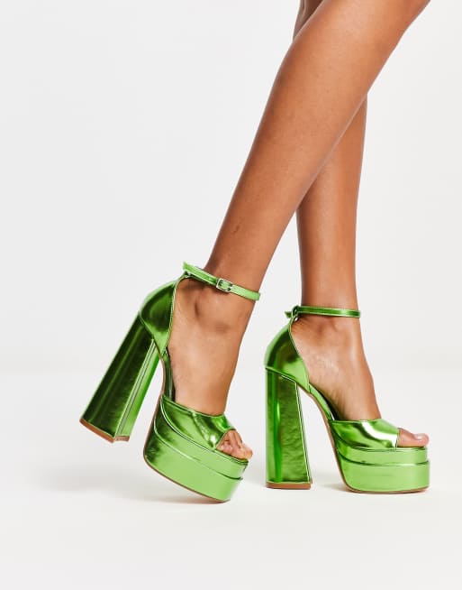 Green hot sale heels asos