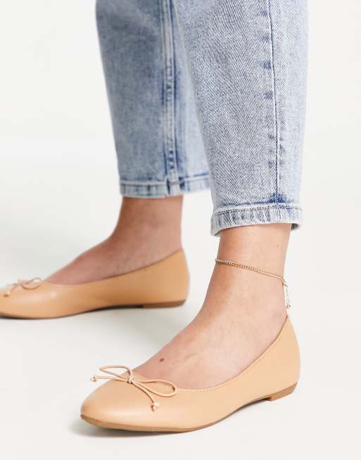 Truffle Collection easy ballet flats in beige