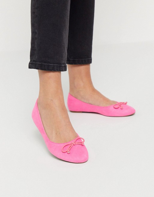 Truffle Collection easy ballet flats in pastel pink