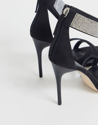 embellished barely there heels