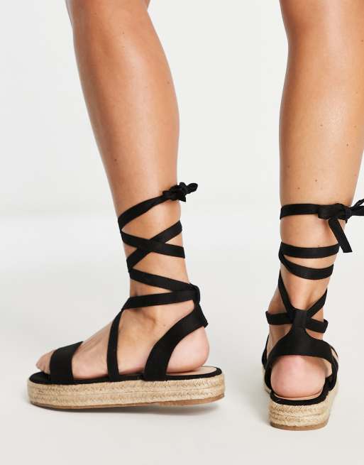 Espadrille lace up online sandals