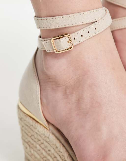 Beige wedges hot sale