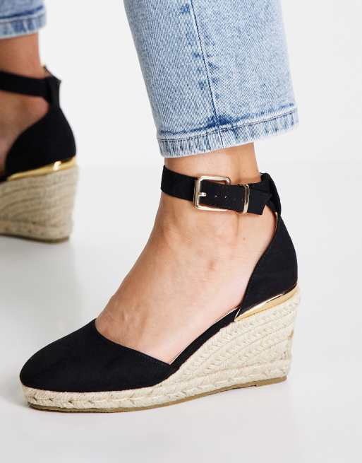 Espadrille best sale compensée noir