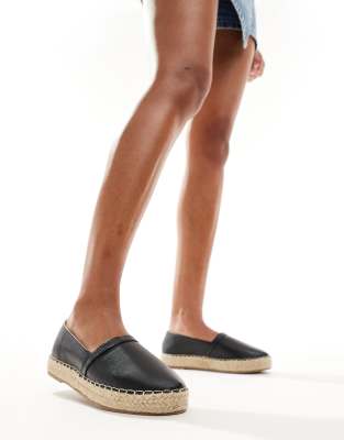 Truffle Collection - Espadrilles in Schwarz mit Nietendetail