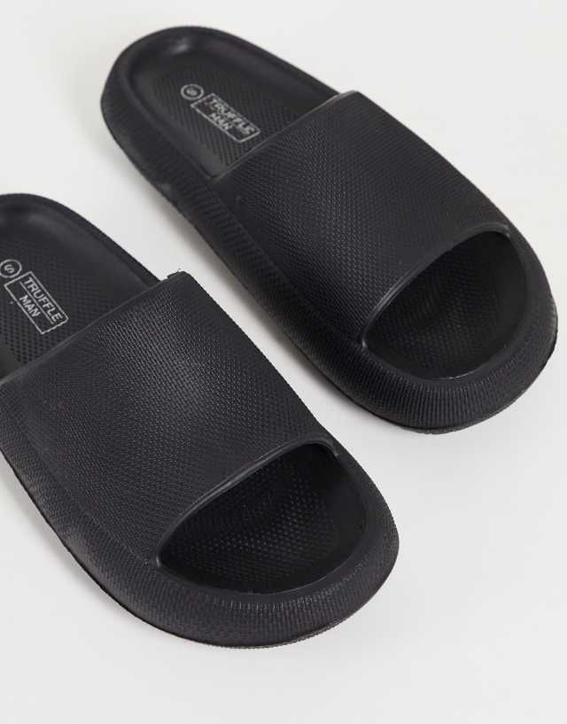 Truffle Collection extra chunky sliders in black