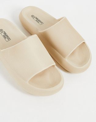Truffle Collection extra chunky sliders in cream
