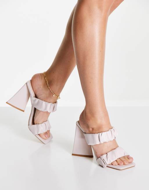 Truffle Collection extreme heel mule sandals in pink