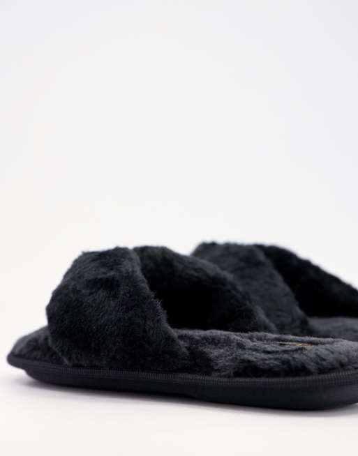 Thong hot sale fur slippers