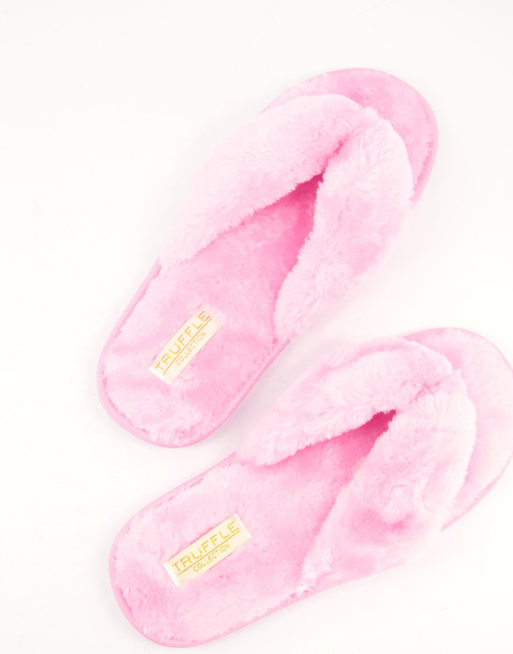 Thong best sale fur slippers