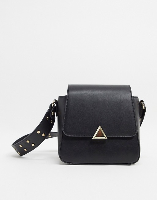 Truffle Collection Faux Leather stud strap cross body