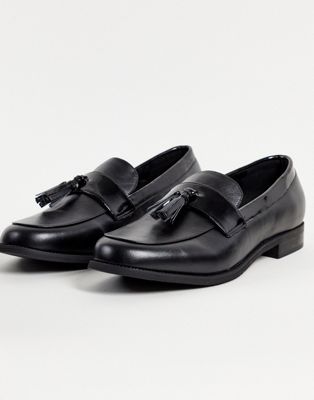 Truffle Collection faux leather tassel loafers in black - ASOS Price Checker