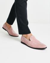 ASOS DESIGN loafers in light blue faux suede with natural sole | ASOS