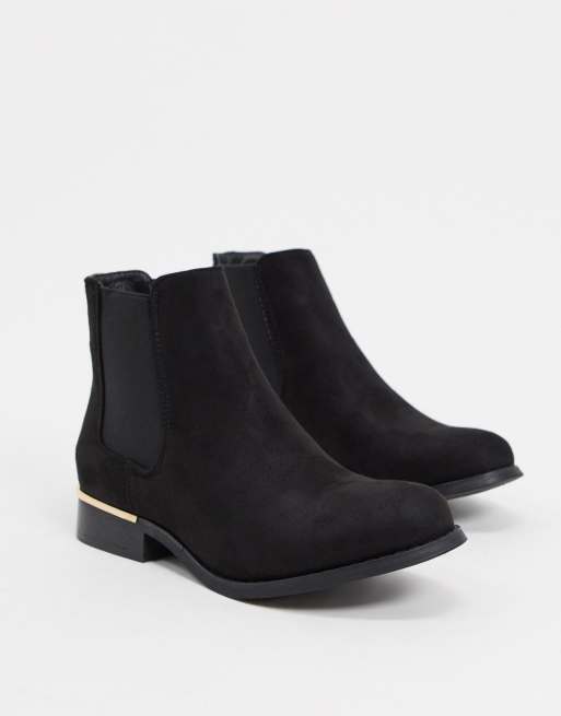 truffle collection hardware detail chelsea boots in black
