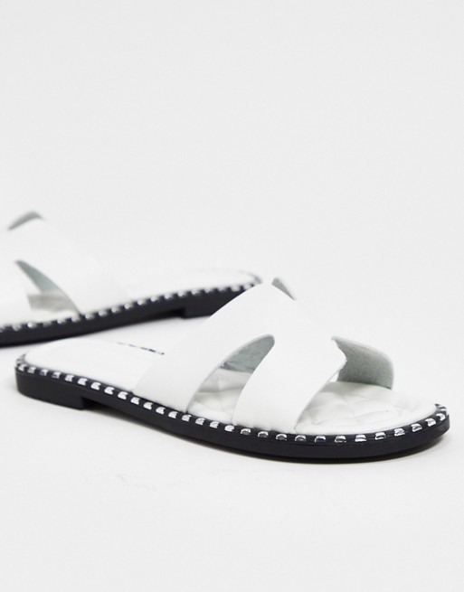 Truffle Collection flat sliders in white