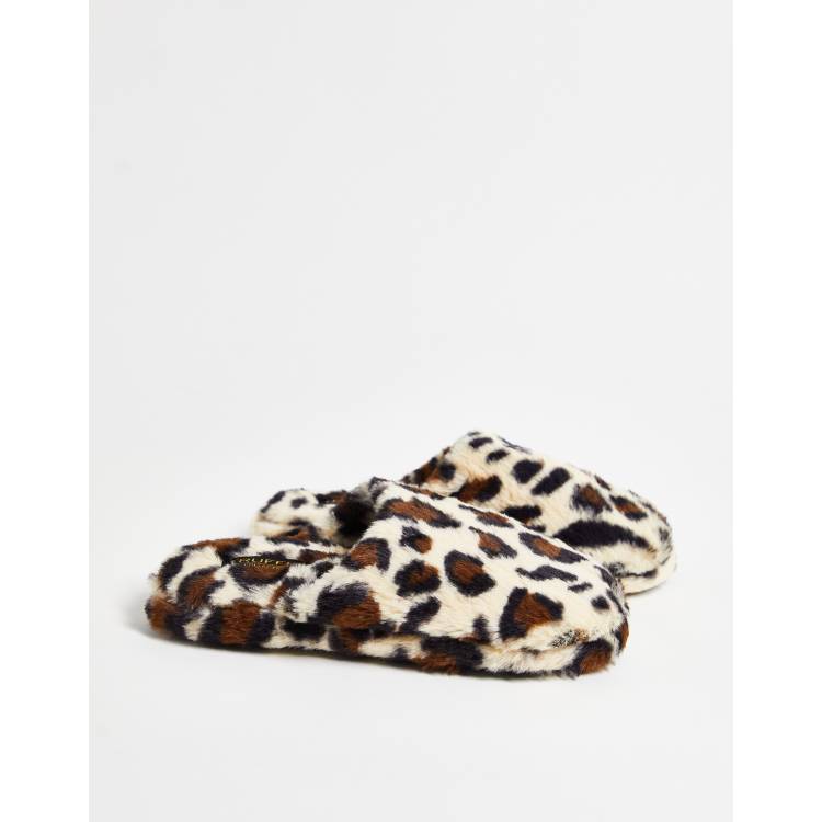 Truffle Collection mule slipper in leopard |