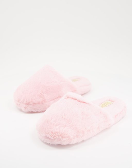 Pink store mule slippers