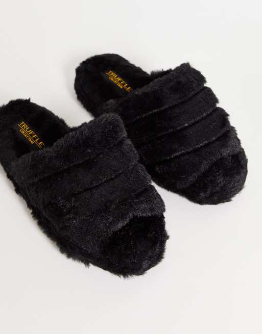 Cozy Faux-Fur Slide Slippers for Girls