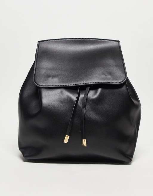 Truffle Collection foldover backpack in black ASOS