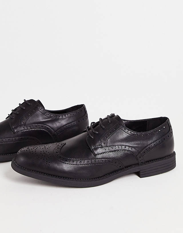 Truffle Collection - formal lace up brogues in black