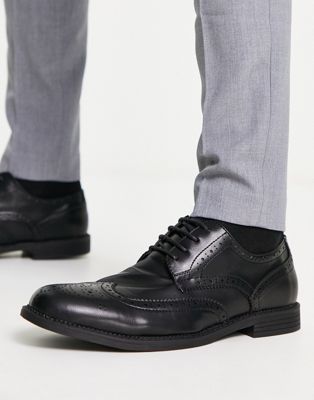 Truffle Collection formal lace up brogues in black