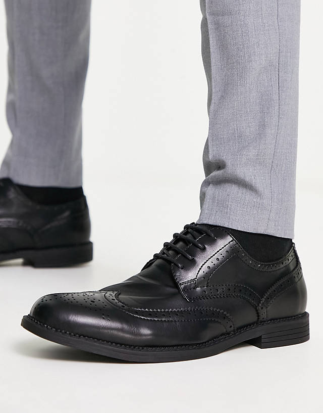 Truffle Collection - formal lace up brogues in black