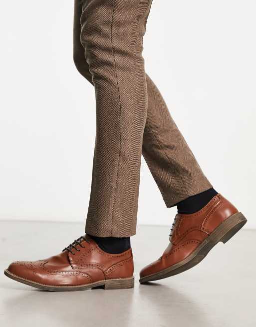 Dark on sale tan brogues