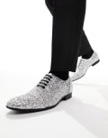 [Truffle Collection] Truffle Collection formal lace up shoes in silver glitter 40 SILVER